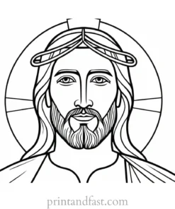 jesus coloring page easy