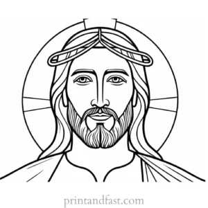 jesus coloring page easy