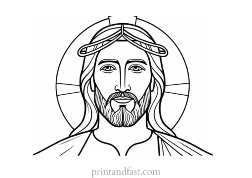 jesus coloring page easy