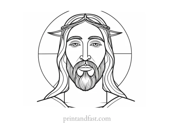 jesus coloring page for adults