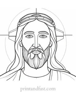 jesus coloring page for kids