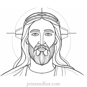 jesus coloring page for kids