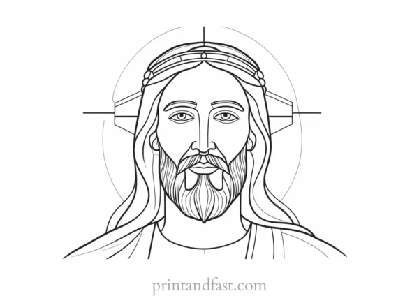 jesus coloring page for kids