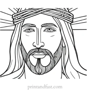 jesus coloring page printable