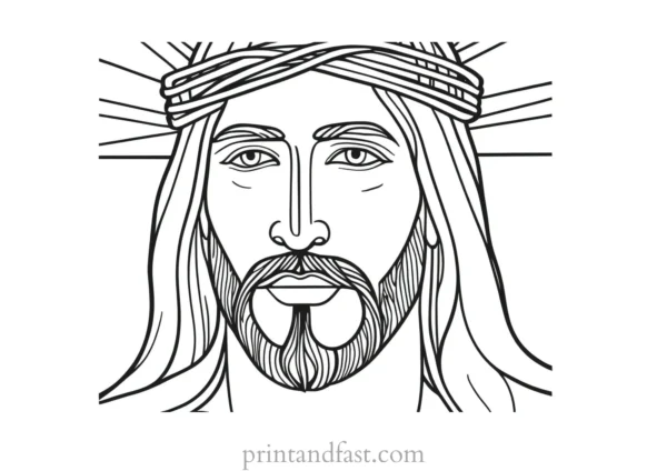 jesus coloring page printable