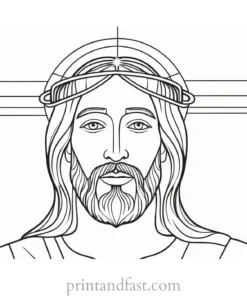 jesus coloring page realistic