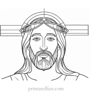 jesus coloring page realistic