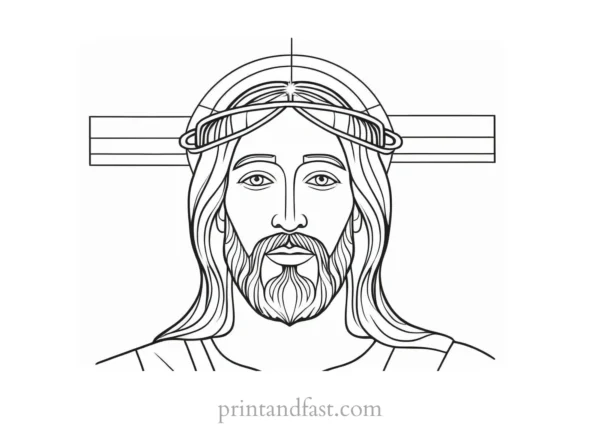 jesus coloring page realistic