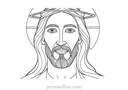 jesus coloring page religious