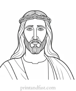 jesus coloring page simple