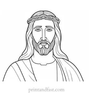 jesus coloring page simple