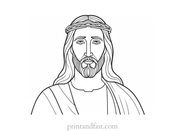 jesus coloring page simple