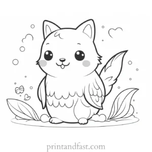 kawaii coloring page animal