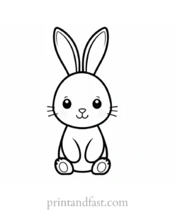 kawaii coloring page bunny