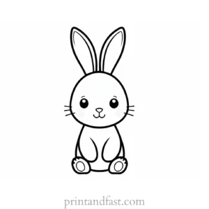 kawaii coloring page bunny