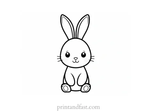 kawaii coloring page bunny