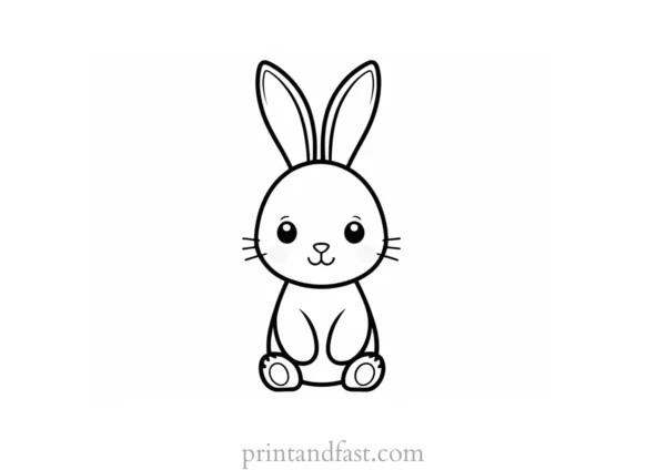 kawaii coloring page bunny