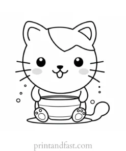 kawaii coloring page easy