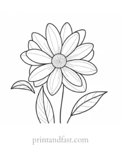 kawaii coloring page flower