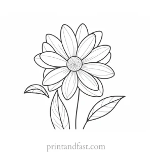 kawaii coloring page flower