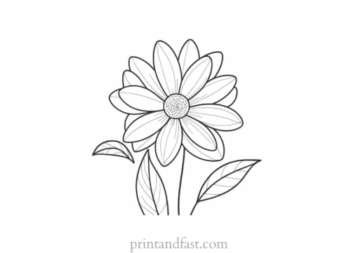 kawaii coloring page flower