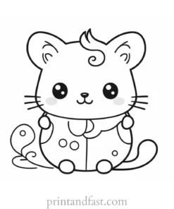 kawaii coloring page for kids