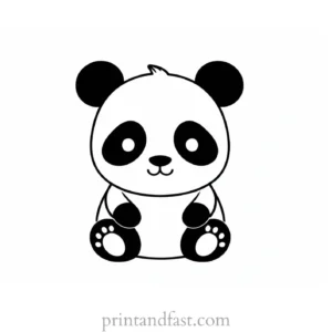 kawaii coloring page panda