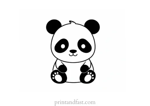 kawaii coloring page panda