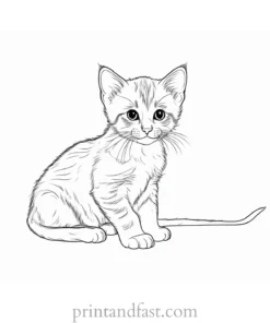 kitten coloring page for adults