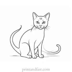 kitty coloring page for kids