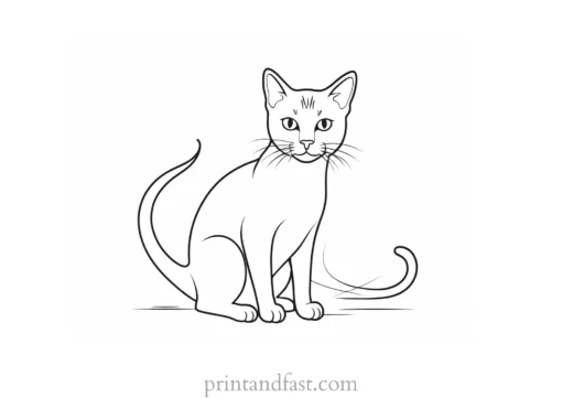 kitty coloring page for kids