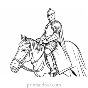 knight coloring page easy