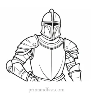 knight coloring page for kids