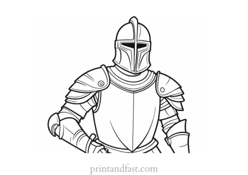 knight coloring page for kids