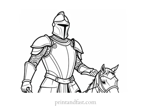 knight coloring page heroic