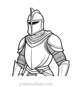 knight coloring page medieval