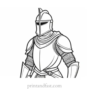 knight coloring page medieval