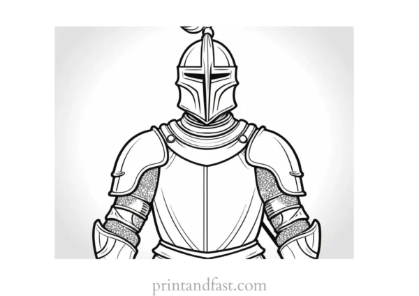 knight coloring page online