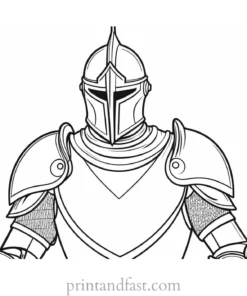 knight coloring page printable