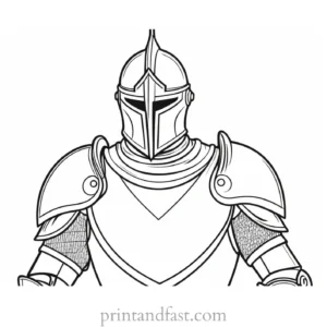 knight coloring page printable