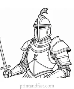 knight coloring page queen