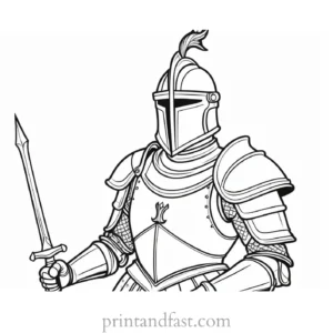 knight coloring page queen