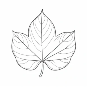 leaf coloring page acorn