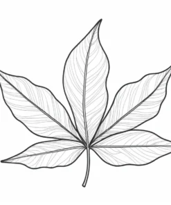 leaf coloring page hard