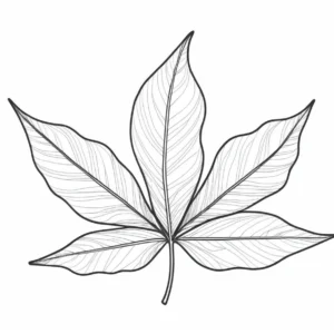 leaf coloring page hard