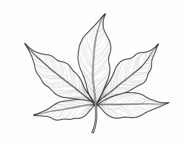 leaf coloring page hard