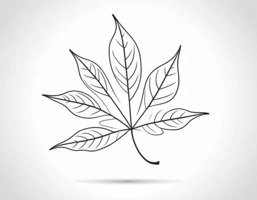 leaf coloring page oak