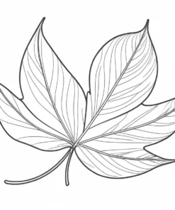 leaf coloring page printable