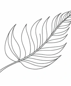 leaf coloring page spring