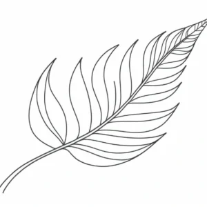 leaf coloring page spring